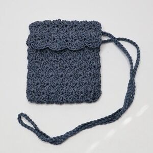 Marshall & Gilster Crochet Works Navy Blue Crossbody Bag Small Boho Pouch